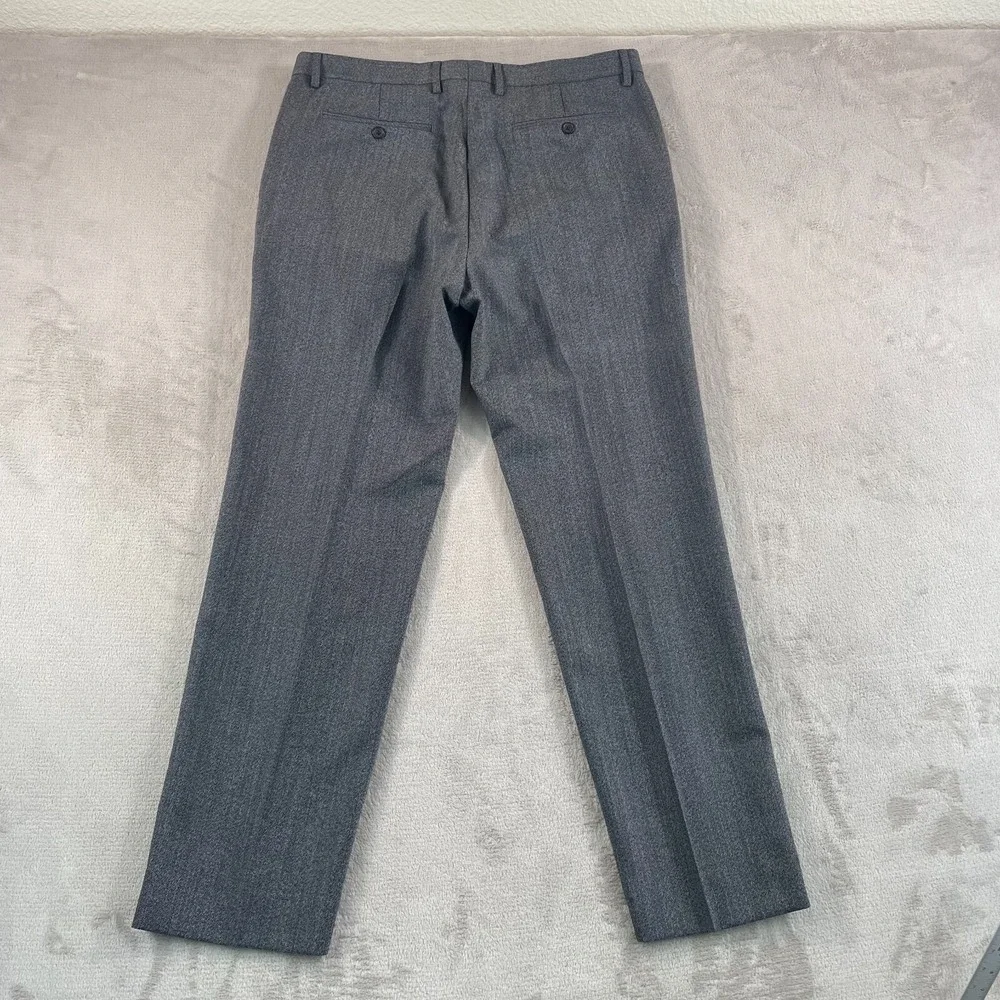 Banana Republic Tailored Slim Fit Dress Pants Men 36x31 Grey 100% Wool NWOT $138
